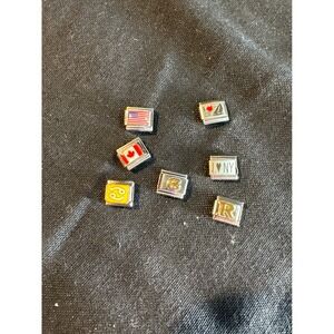 Chamilia Nomination Style Italian Charm Bracelet Links Lot USA Canada NY Smiley